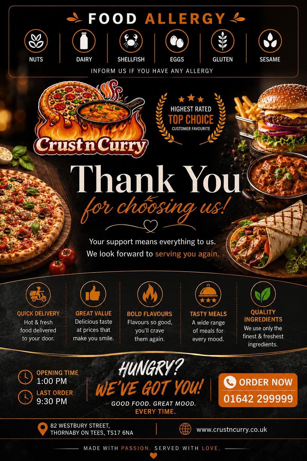 Crust N Curry menu page 10