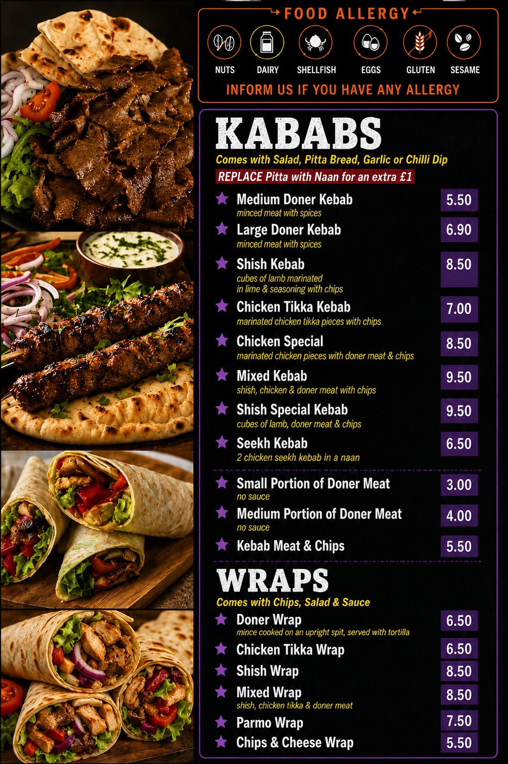 Crust N Curry menu page 3