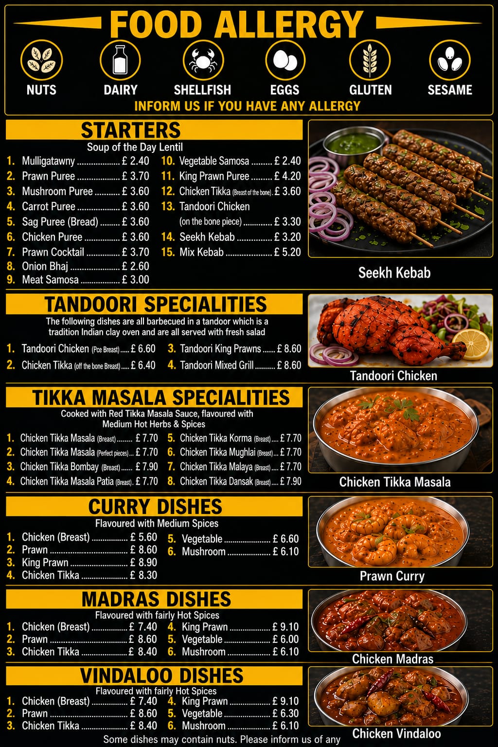 Crust N Curry menu page 5