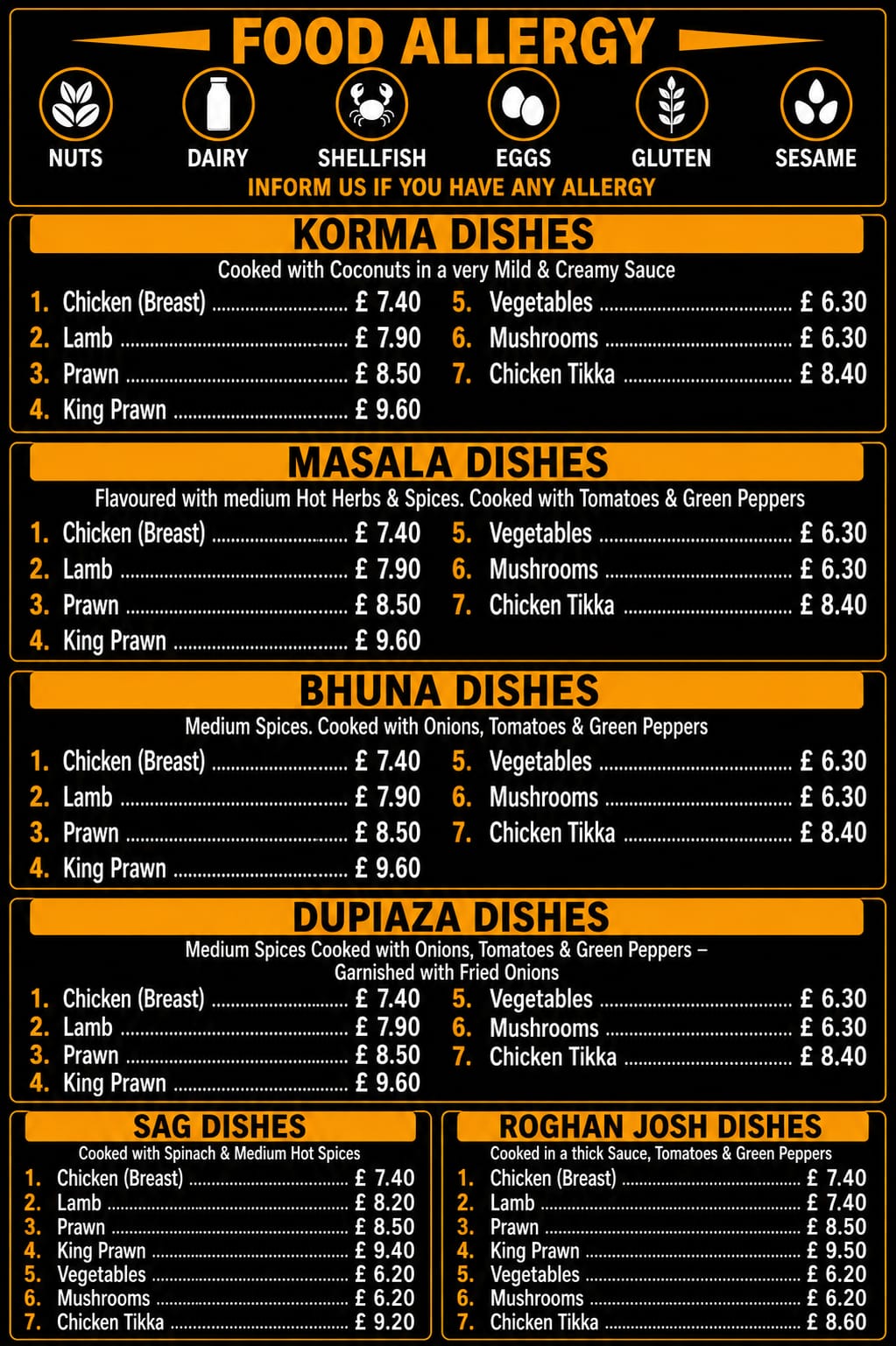Crust N Curry menu page 6