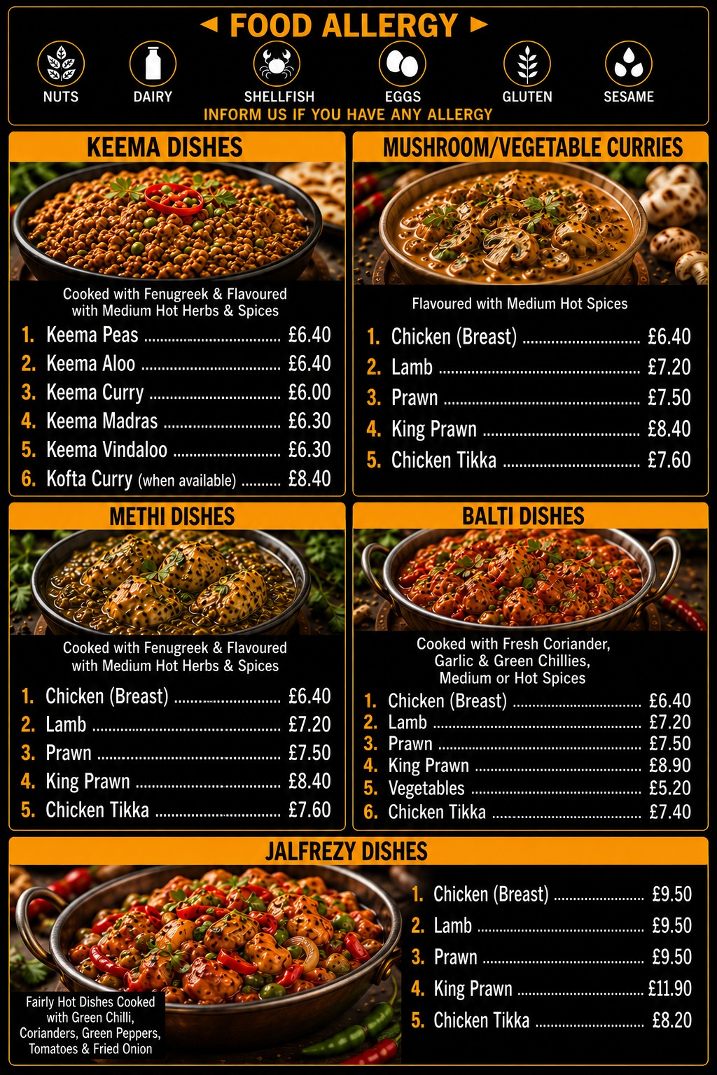 Crust N Curry menu page 7