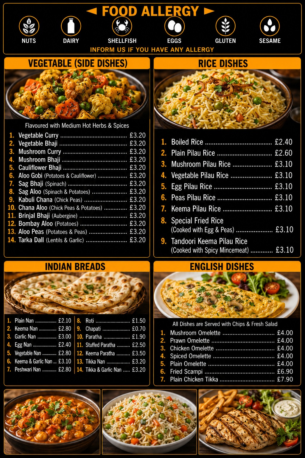 Crust N Curry menu page 8